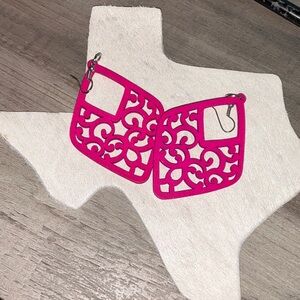 Pink Filigree Earrings